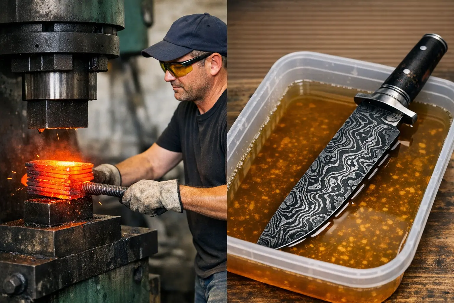 Illustration of Damascus pattern layers and a pattern preview UI